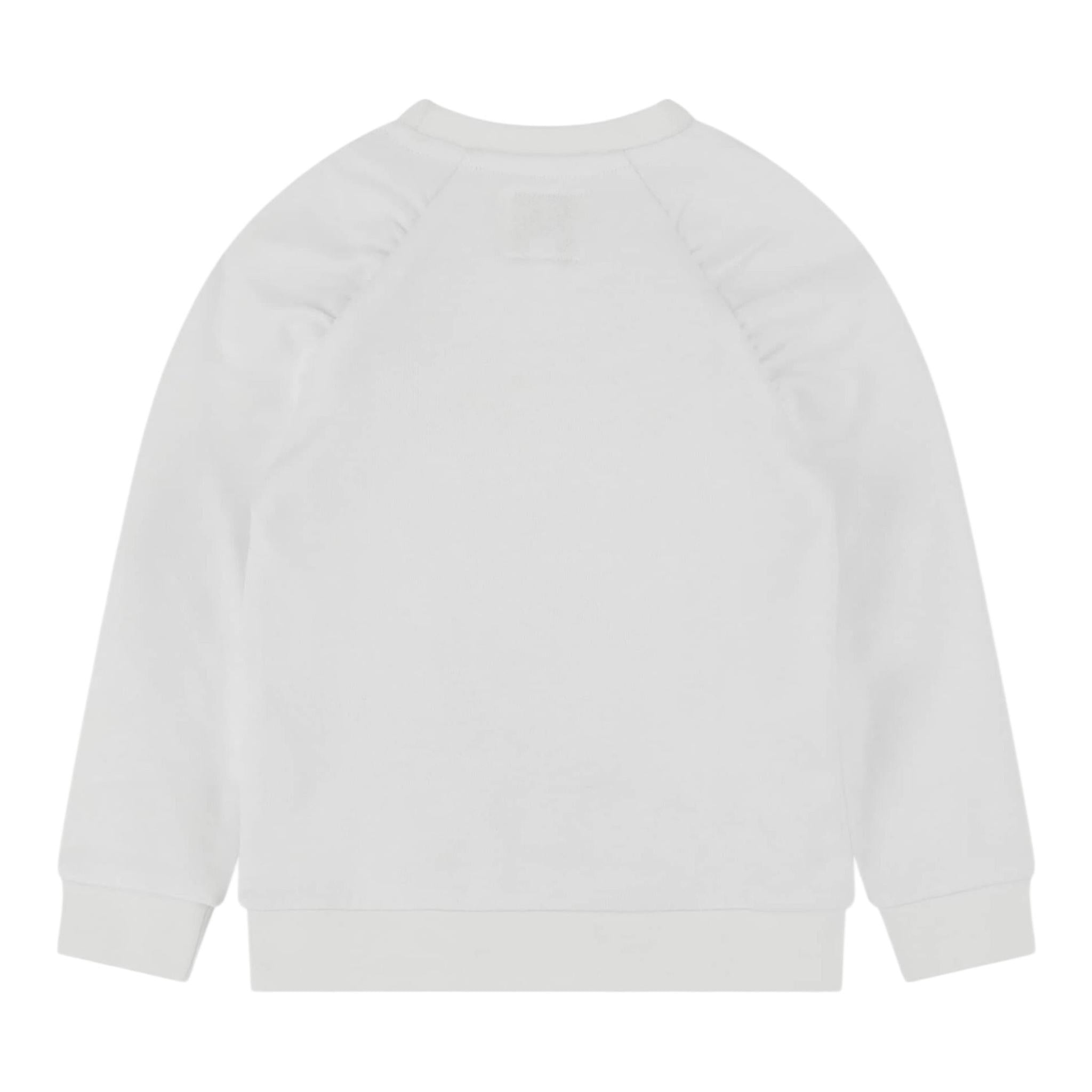 Guess Felpa Chiusa Girocollo Tinta Unita con Logo per Neonato K5RQ04KAD74 BIANCO GUESS 