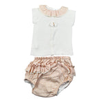 Pangasa Completo 2 Pezzi T-Shirt-Coulotte per Neonata 2531300 BIANCO PANGASA 