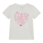 Guess T-Shirt Tinta Unita con Stampa per Neonata A5RI00K6YW4X BIANCO GUESS 