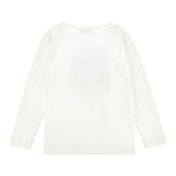 Monnalisa Shirt Girocollo Tinta Unita con Stampa per Bambina 19D612J BIANCO MONNALISA 