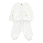 ELISABETTA FRANCHI completo 2 pezzi felpa-pantalone tinta unita Panna per Neonata ENCD092 PANNA ELISABETTA FRANCHI 