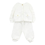 ELISABETTA FRANCHI completo 2 pezzi felpa-pantalone tinta unita Panna per Neonata ENCD092 PANNA ELISABETTA FRANCHI 