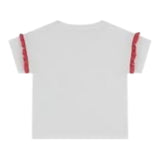 Guess T-Shirt Girocollo Tinta Unita con Stampa per Bambina K5RI12K6YW4 BIANCO GUESS 