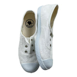 Chipie Sneakers Ricamata Con Suola In Gomma Bianco Per Bambina