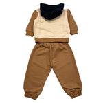 PLEASE completo 2 pezzi felpa-pantalone Marrone per Neonato KT22040B65 MARRONE PLEASE 