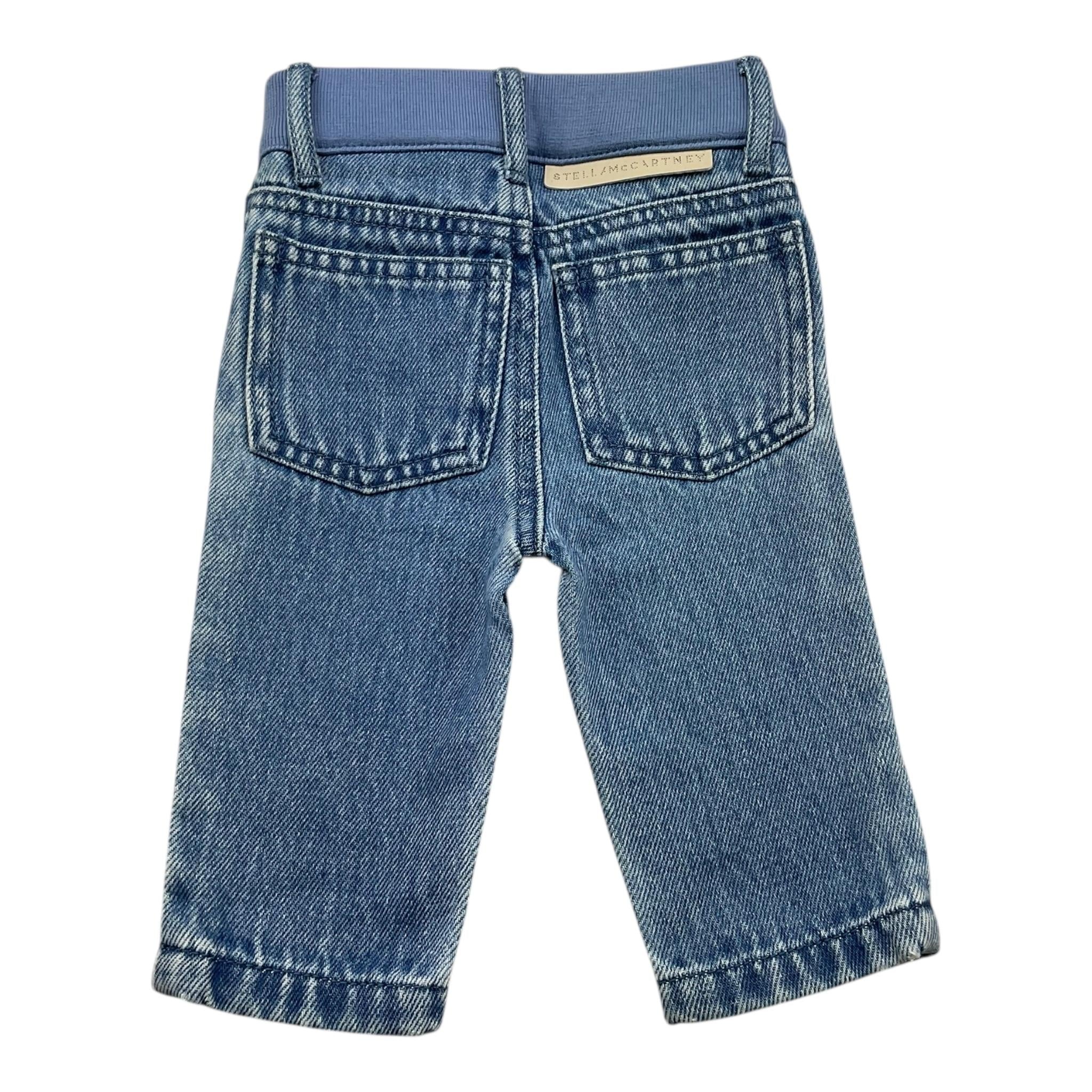 STELLA McCARTNEY jeans tinta unita con elastico in vita Azzurro per Neonato TT6580 AZZURRO STELLA McCARTNEY 