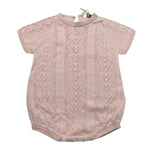 Wedoble Pagliaccetto Mezza Manica Tinta Unita con Trafori per Neonata V2502305B ROSA WEDOBLE 