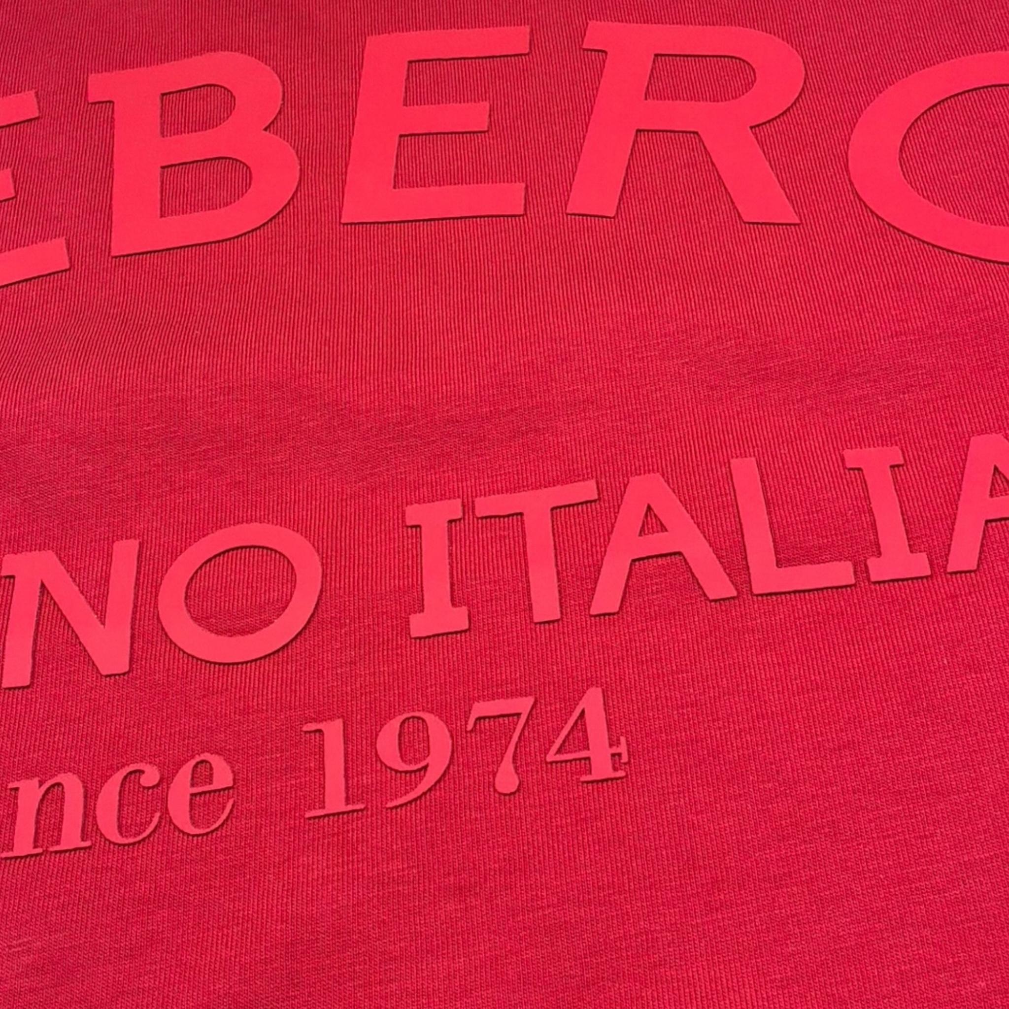 Iceberg T-Shirt Girocollo Tinta Unita con Stampa per Bambino TSICE5126JX ROSSO ICEBERG 