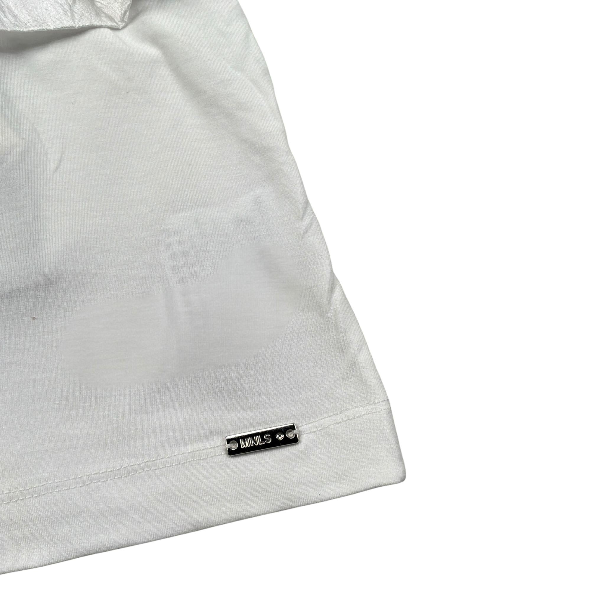 Monnalisa T-Shirt Monospalla tinta unita Bianco per Bambina 41A304 BIANCO MONNALISA 