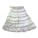 Janice Gonna Tinta Unita con Fantasia A Righe per Bambina JN727R BIANCO JANICE 