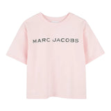 Marc Jacobs T-Shirt Girocollo Tinta Unita con Stampa per Bambina W60463J ROSA MARC JACOBS 