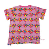 Stella Mccartney T-Shirt Girocollo Tinta Unita Con Stampa In Rilievo Rosa Per Bambina
