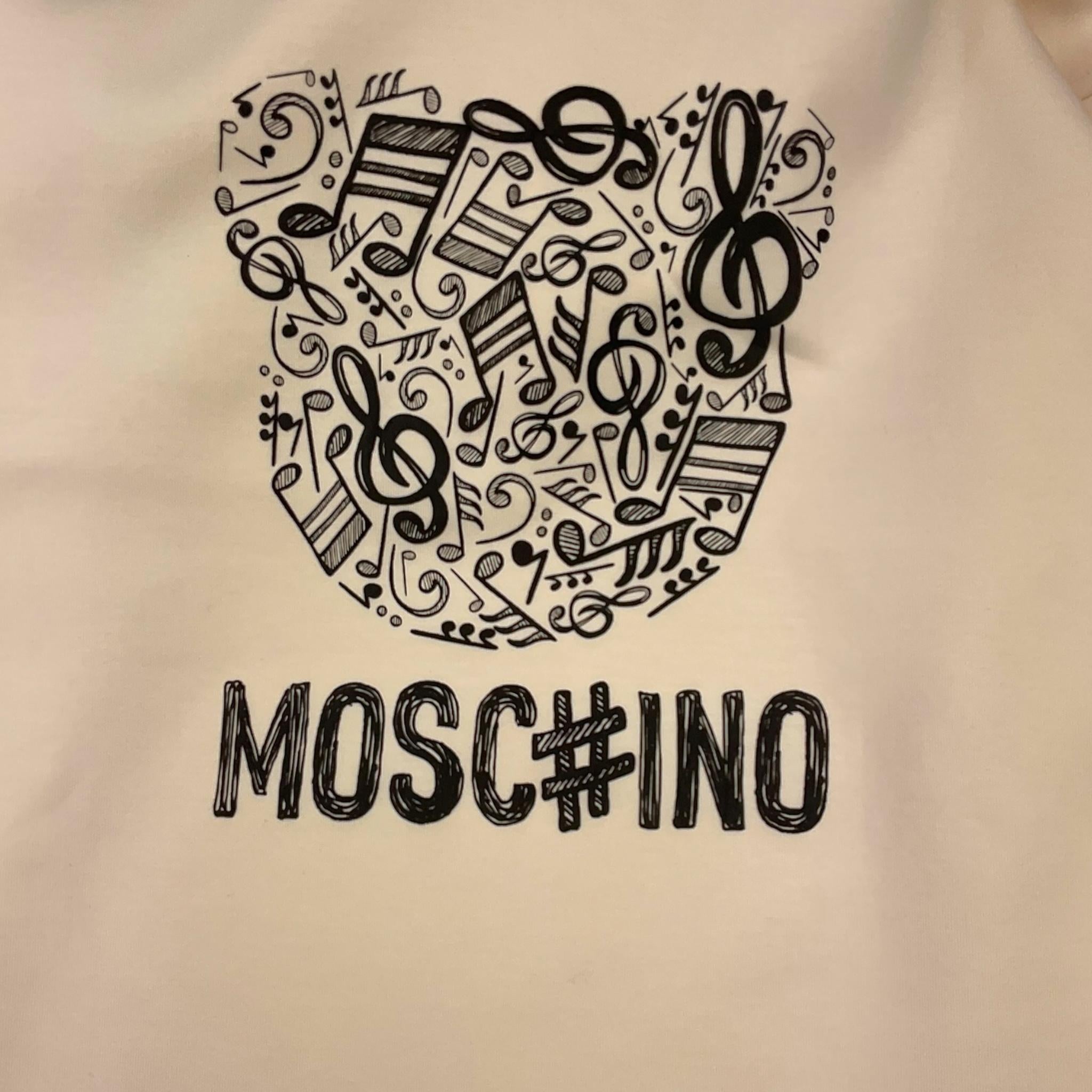 MOSCHINO abito modello felpa tinta unita con stampa Beige per Bambina HDV0GR BEIGE MOSCHINO 