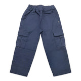 Dondup Pantalone Tinta Unita Con Tasconi E Elastico In Vita Blu Per Bambino