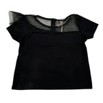 Please T-Shirt Tinta Unita Velata per Bambina MB30032G73 NERO PLEASE 