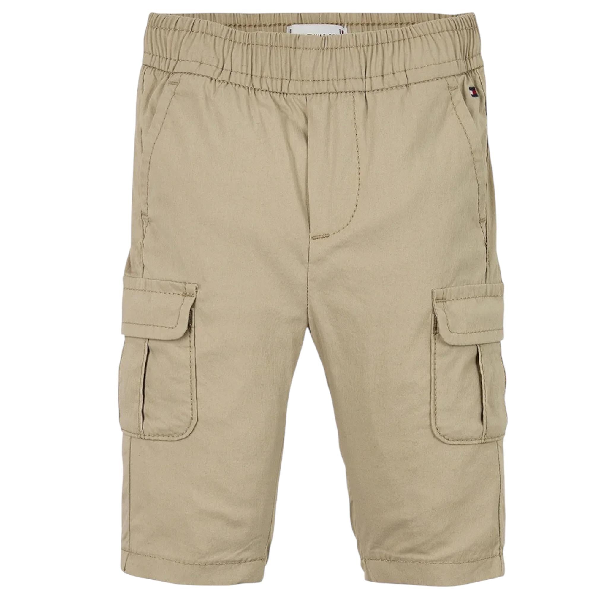 Tommy Hilfiger Pantalone tinta unita Cn Elastico In Vita Beige per Neonato KN0KN01956XX BEIGE TOMMY HILFIGER 