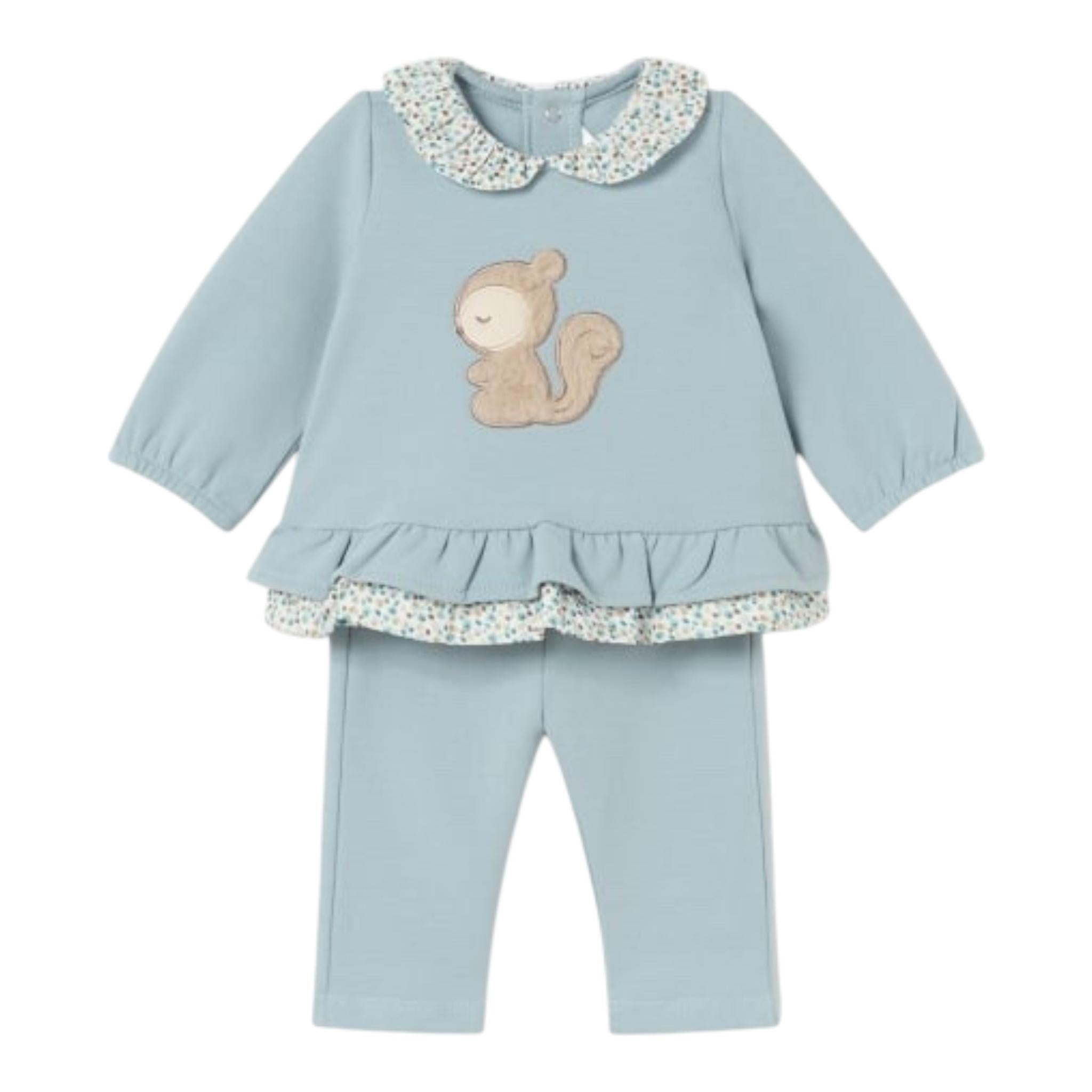 MAYORAL completo 2 pezzi felpa-pantalone tinta unita Azzurro per Neonata 2507X AZZURRO MAYORAL 