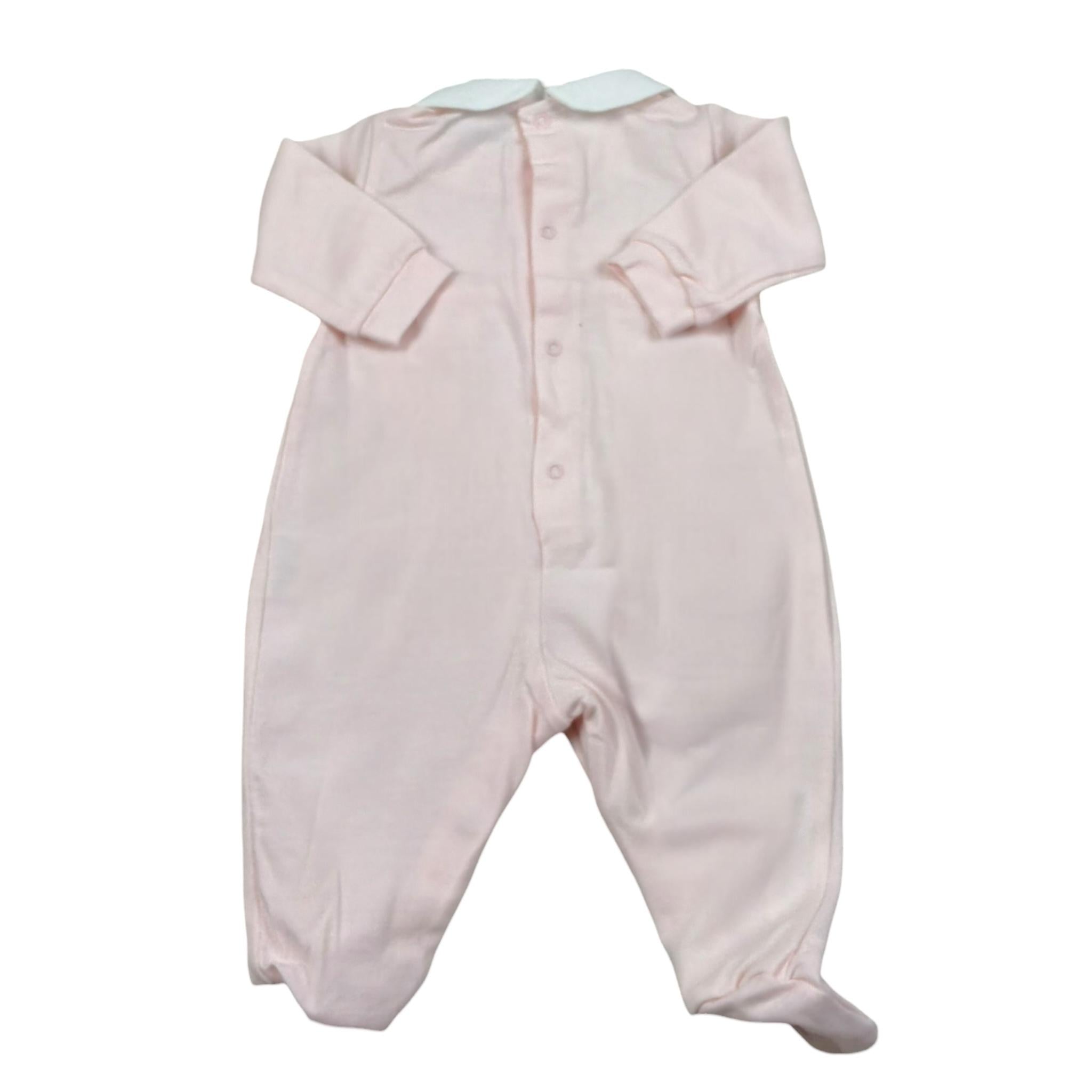 Lalalu' Tutina Tinta Unita con Colletto per Neonata TJL010P ROSA LALALU' 