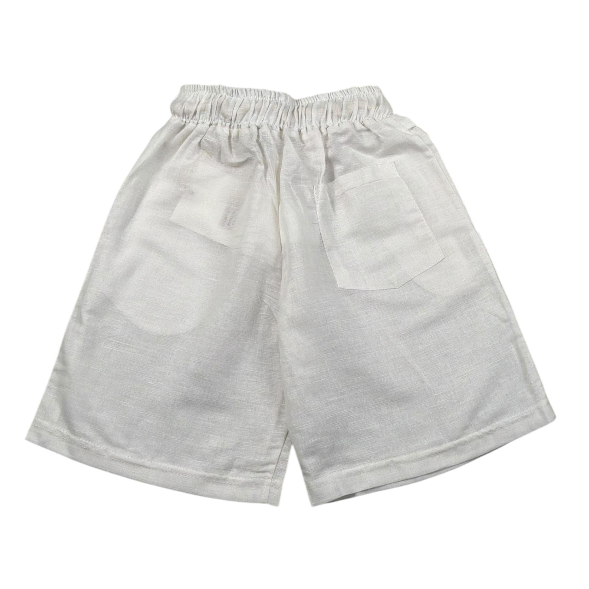 Louis Dieudonne' Bermuda Tinta Unita con Elastico In Vita per Neonato BERLIN PANNA LOUIS DIEUDONNE' 