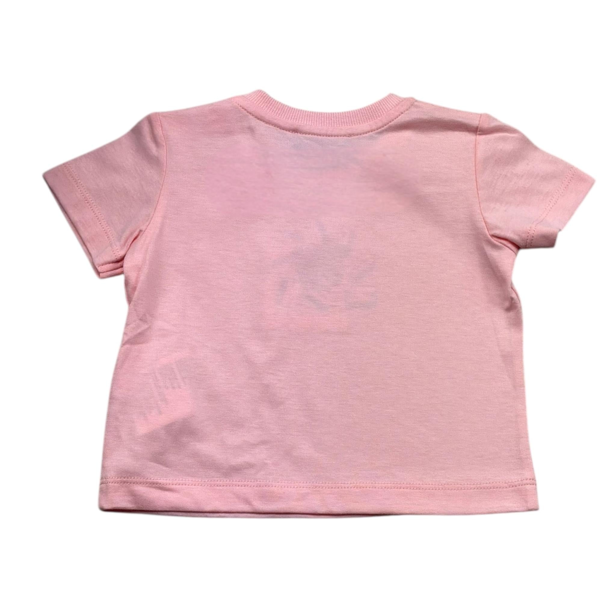 Moschino T-Shirt Girocollo Tinta Unita con Stampa per Neonata MXM047 ROSA MOSCHINO 