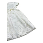 Le Bebe Abito Mezza Manica Tinta Unita con Fiocco per Neonata LBG0799 BIANCO LE BEBE 