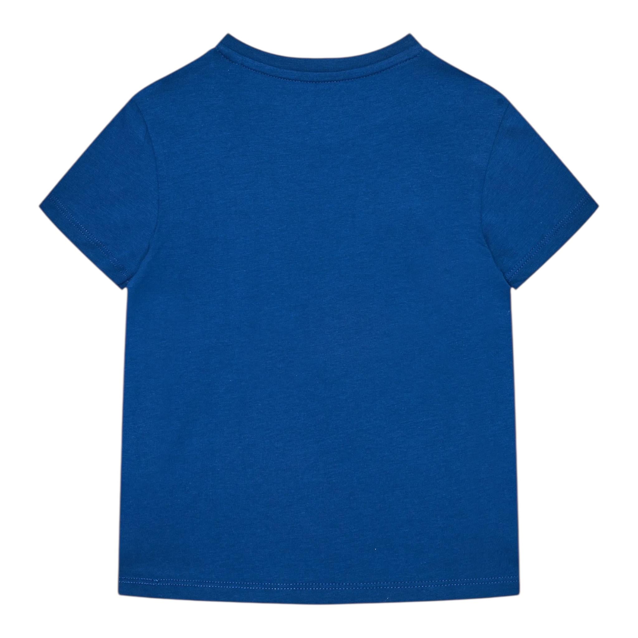 Guess T-Shirt Girocollo Tinta Unita con Stampa per Bambino N5RI00K8HM4JX BLU GUESS 