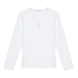 CALVIN KLEIN shirt girocollo tinta unita con stampa Bianco per Bambino IB0IB02166 BIANCO CALVIN KLEIN 