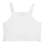 Tommy Hilfiger Top Giromanca Tinta Unita In Pizzo Sangallo per Bambina KG0KG07289 BIANCO TOMMY HILFIGER 