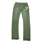 VINGINO pantalone tinta unita con girovita regolabile e stampa Verde per Bambino NB1620036 VERDE VINGINO 