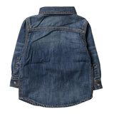 Diesel Camicia In Denim Tinta Unita Manica Lunga per Neonato 00K24H BLU DIESEL 