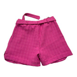 Manila Grace Short Tinta Unita Con Cintura Rosa Per Bambina