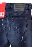 Diesel Jeans Tinta Unita con Girovita Regolabile per Bambino J00813 BLU DIESEL 