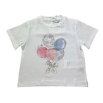 M+E' T-Shirt Girocollo Tinta Unita con Stampa per Neonata UE1861X BIANCO M+E' 