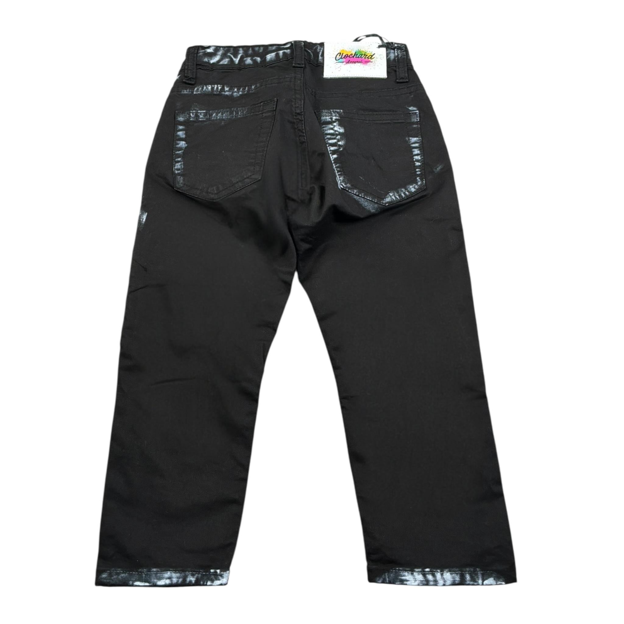Clochard Jeans tinta unita con Girovita Regolabile Nero per Neonato 002N NERO CLOCHARD 