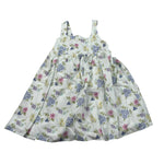 M+E' Abito Giromanica Tinta Unita Fantasia Floreale per Neonata UE1730 BIANCO M+E' 