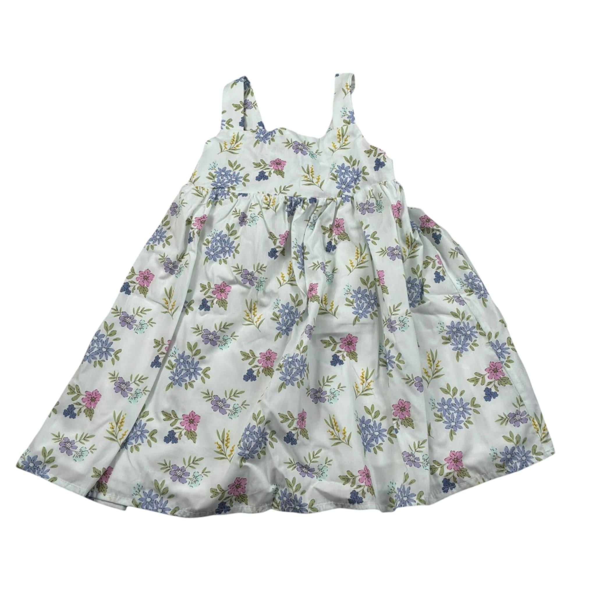 M+E' Abito Giromanica Tinta Unita Fantasia Floreale per Neonata UE1730 BIANCO M+E' 