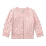 RALPH LAUREN cardigan tinta unita con ricami Rosa per Neonata 310543047006 ROSA RALPH LAUREN 