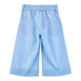 Monnalisa Pantalone Modello Palazzo Tinta Unita per Bambina 11E420 AZZURRO MONNALISA 