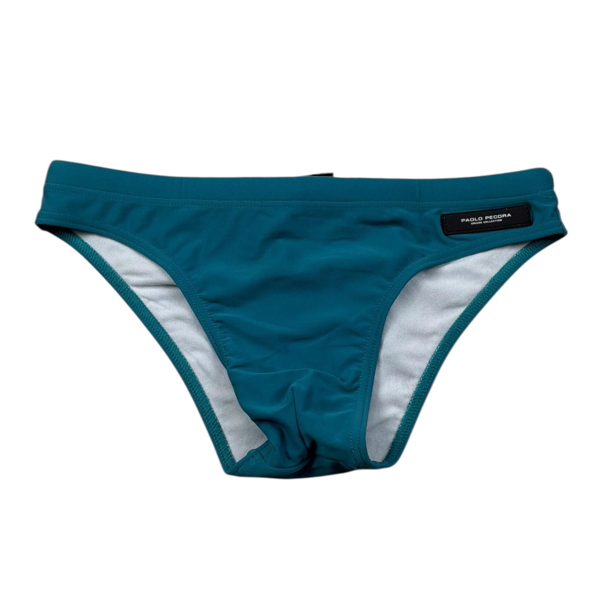 Paolo Pecora Costume Mutanda Tinta Unita per Bambino PP2003X VERDE PAOLO PECORA 