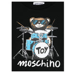Moschino T-Shirt Girocollo Tinta Unita con Stampa per Bambino H8M04K NERO MOSCHINO 