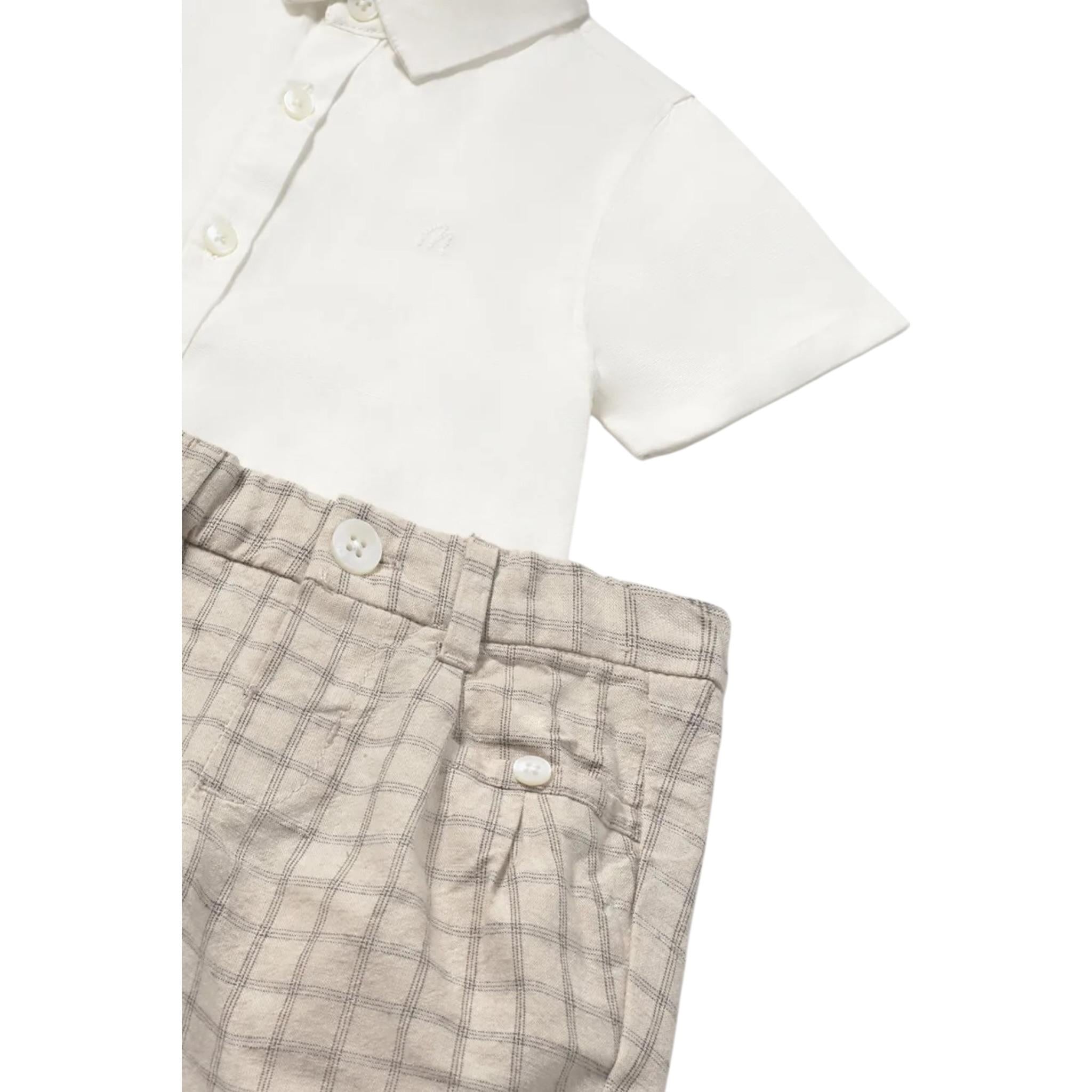 Mayoral Completo 2 Pezzi Camicia-Bermuda per Neonato 1251 BIANCO MAYORAL 