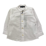 Please Camicia Manica Lunga Tinta Unita per Neonato CL28270B73 BIANCO PLEASE 