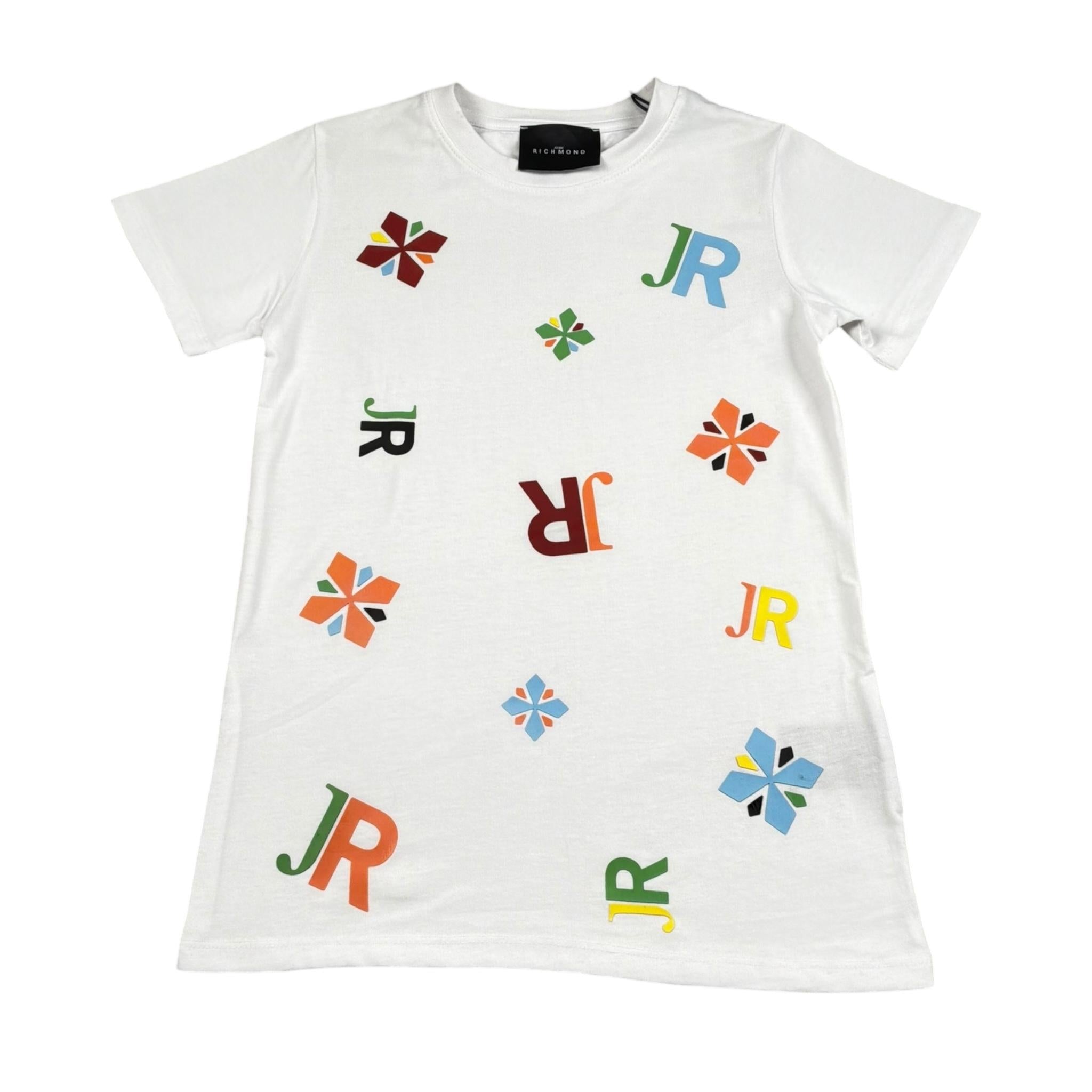 John Richmond T-Shirt Tinta Unita con Stampa per Bambina RGP26163TS BIANCO JOHN RICHMOND 