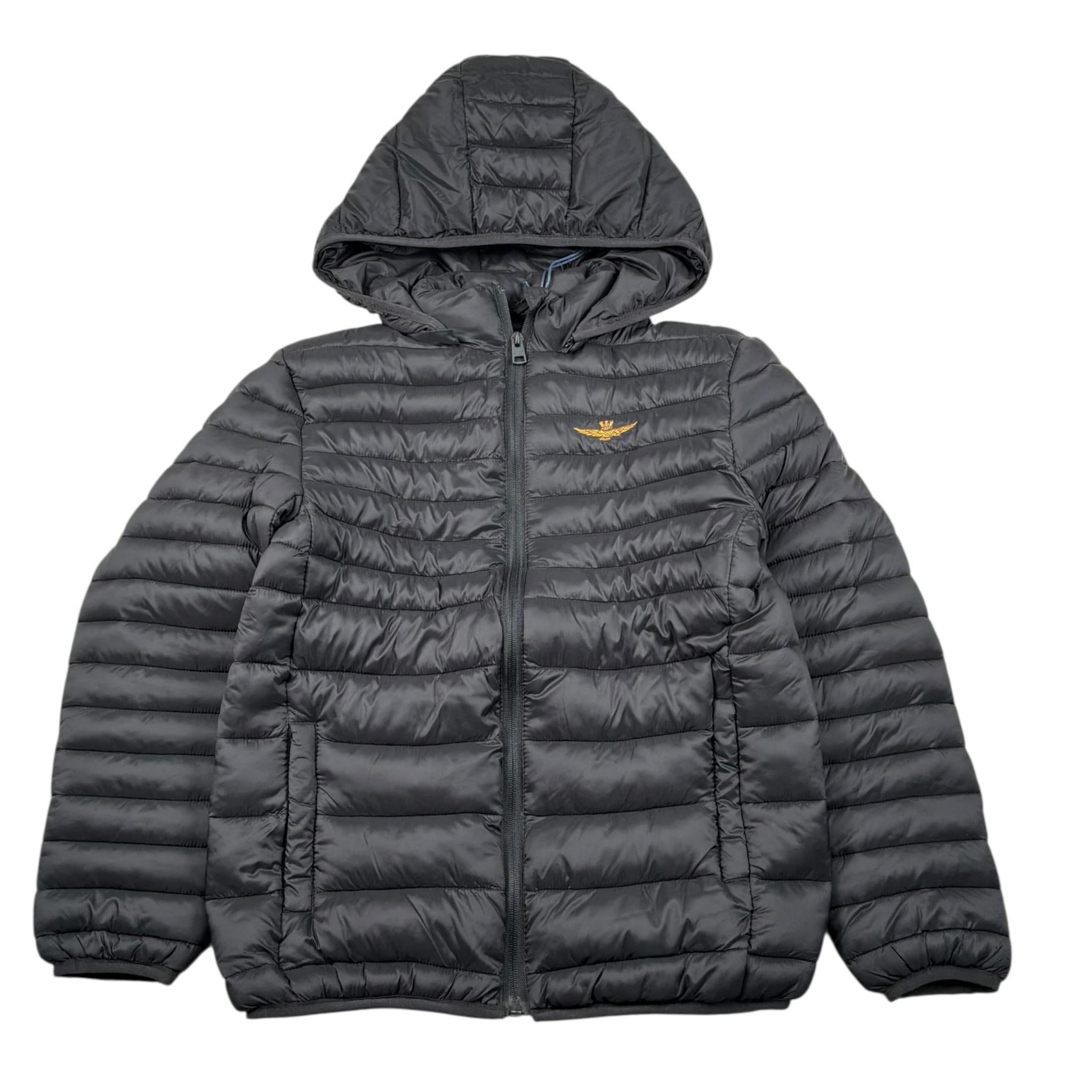 Aeronautica Militare Giubbino Tinta Unita con Cappuccio per Bambino 242AB001A NERO AERONAUTICA MILITARE 