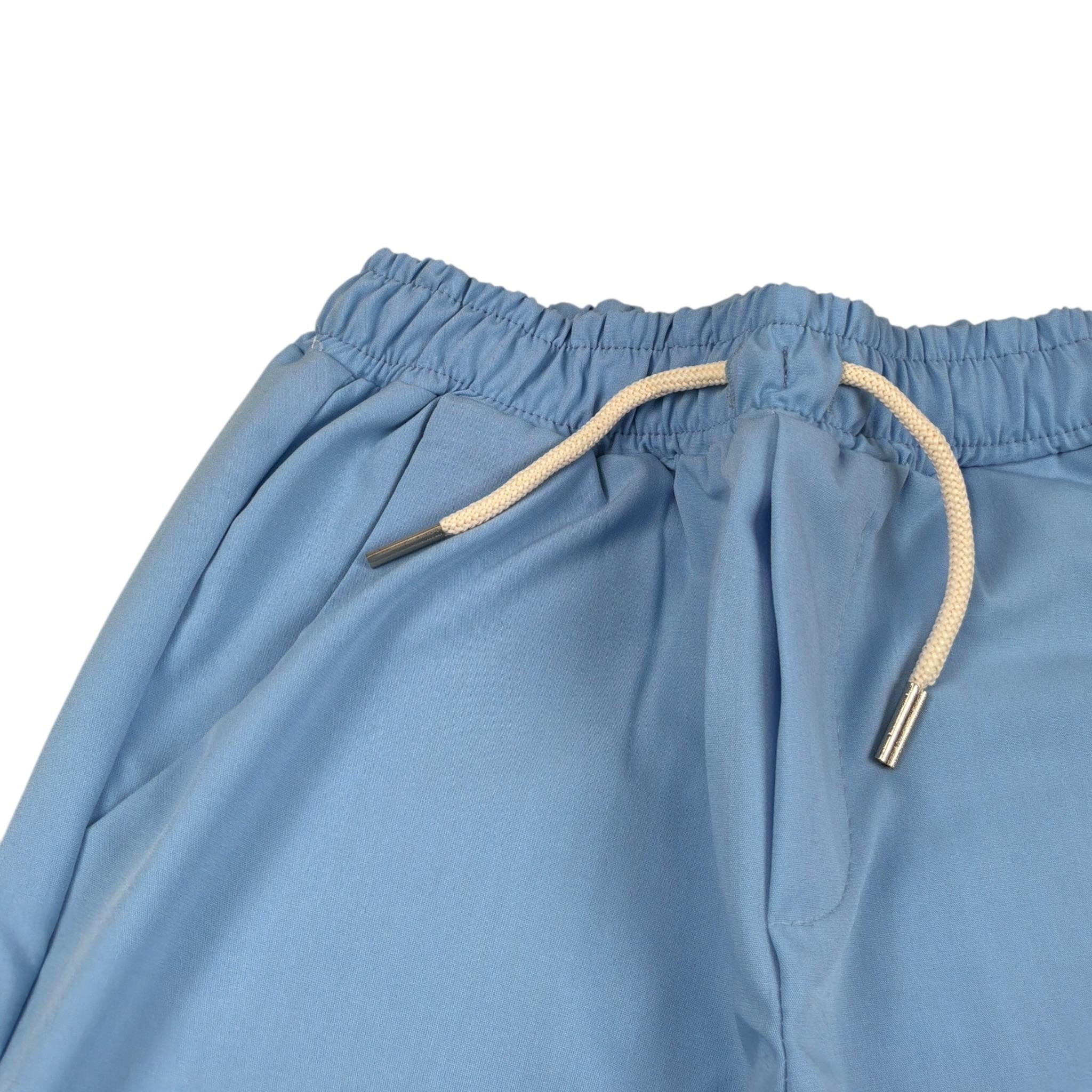 Over-D Pantalone tinta unita con Elastico In Vita Azzurro per Bambino OK1505BPN AZZURRO OVER-D 