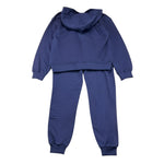 MOSCHINO completo 2pz felpa tinta unita con cappuccio e stampa-pantalone Blu per Bambino HUK04A BLU MOSCHINO 