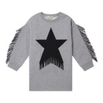STELLA McCARTNEY felpa girocollo tinta unita con stampa Grigio per Bambina TV1D90 GRIGIO STELLA McCARTNEY 