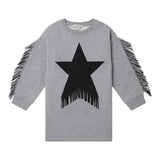 STELLA McCARTNEY felpa girocollo tinta unita con stampa Grigio per Bambina TV1D90 GRIGIO STELLA McCARTNEY 