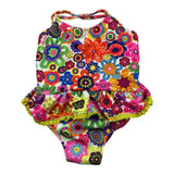 4Giveness Costume Intero Multicolor Con Fantasia Fiori Multicolor Per Neonata