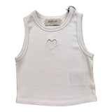 Replay Canotta Tinta Unita con Stampa per Bambina SG7632 BIANCO REPLAY 